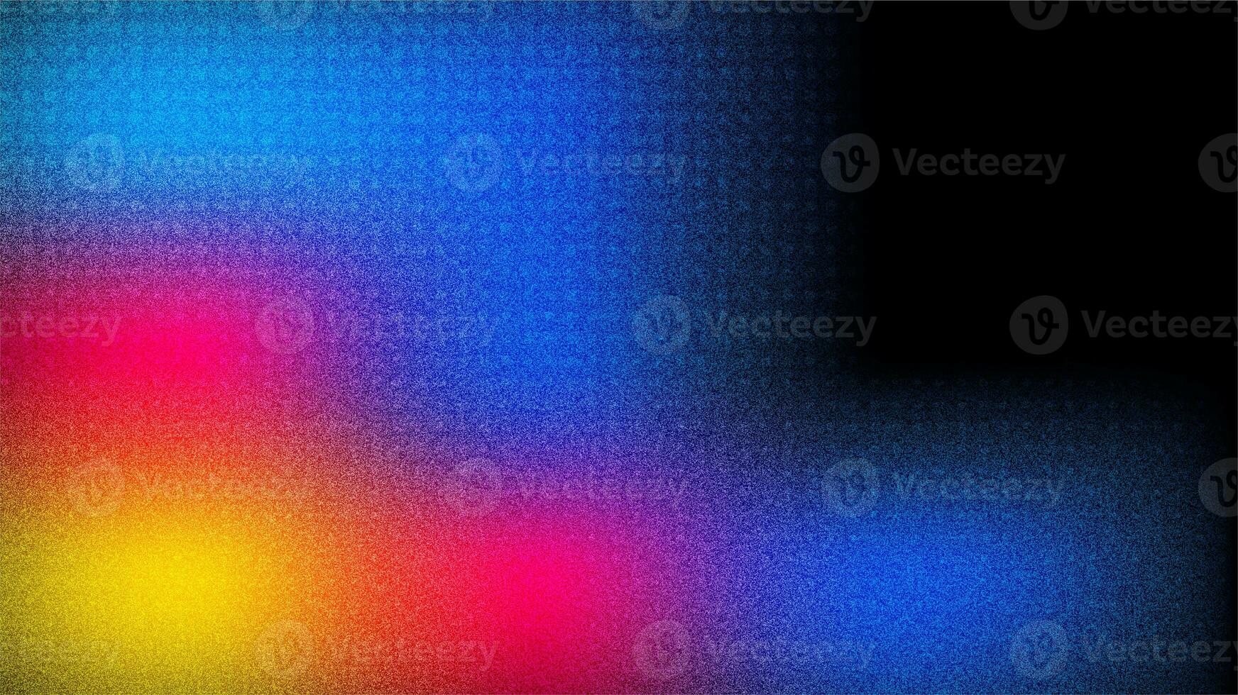 grainy texture noise effect abstract black, blue, yellow and red color gradient background or wallpaper design. use to web banner, banner, book cover or  header poster design. photo
