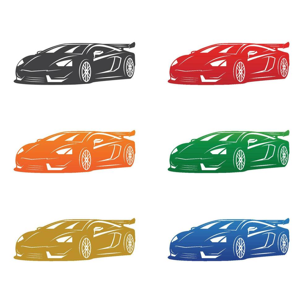 unique and eye catching sports car silhouette vector