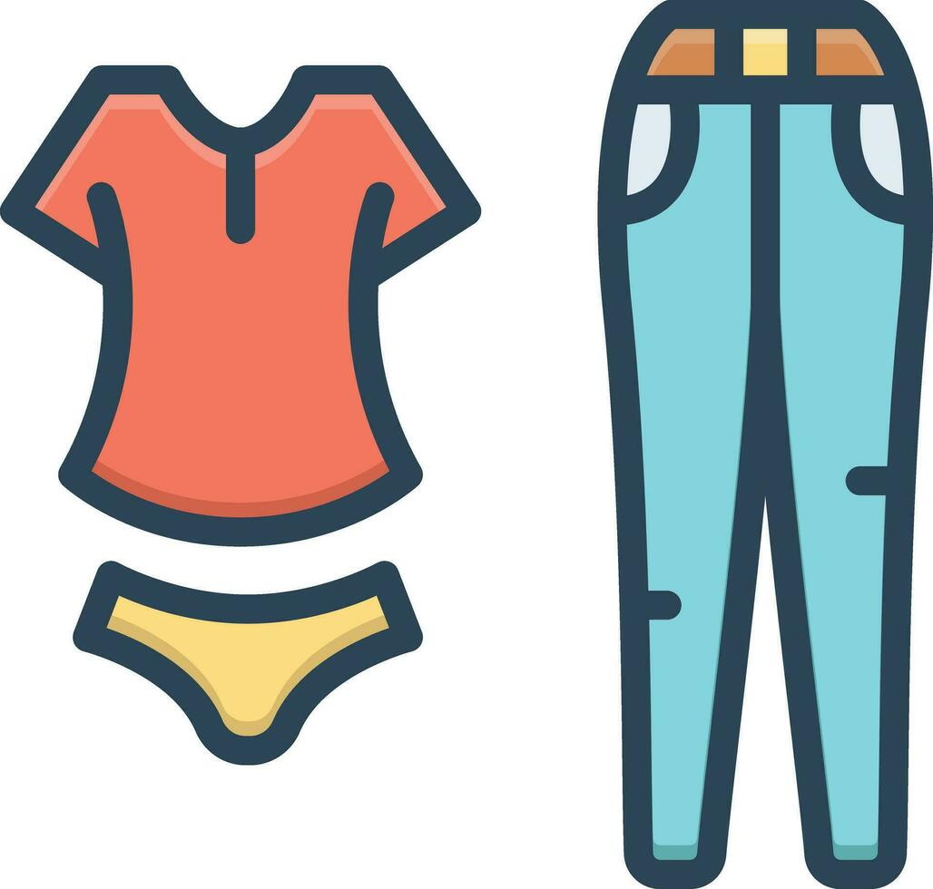 Color icon for clothes vector