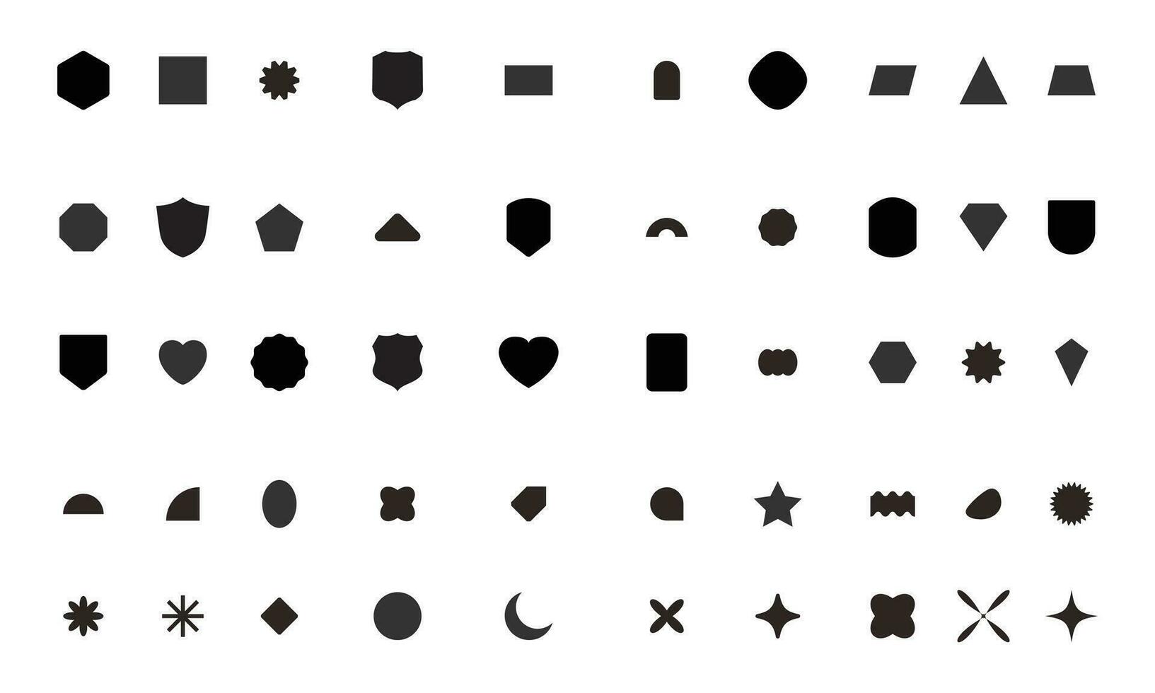 50 Basic Shape Vector Collection.