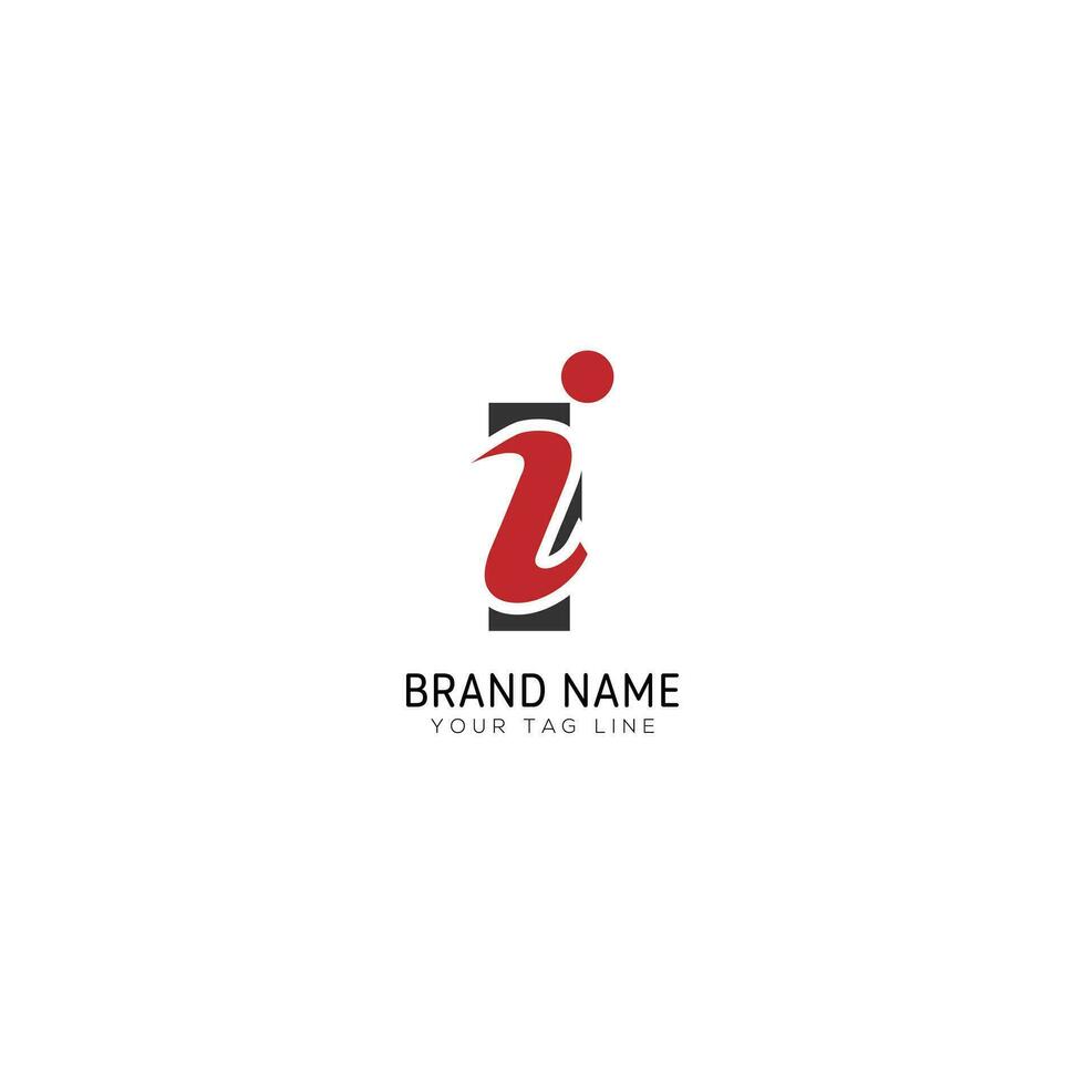 Modern and Minimal layered letter I logo, simple initial I monogram logo vector template