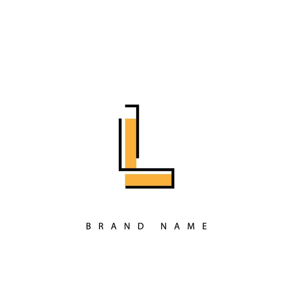 Abstract L letter modern initial lettermarks logo design vector