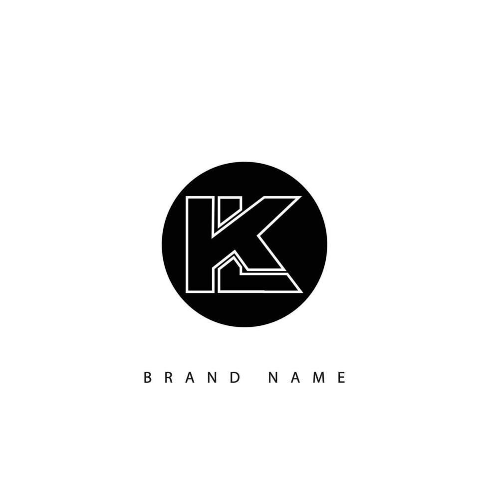 Modern abstract letter LK KL logo initial based Monogram icon vector. vector