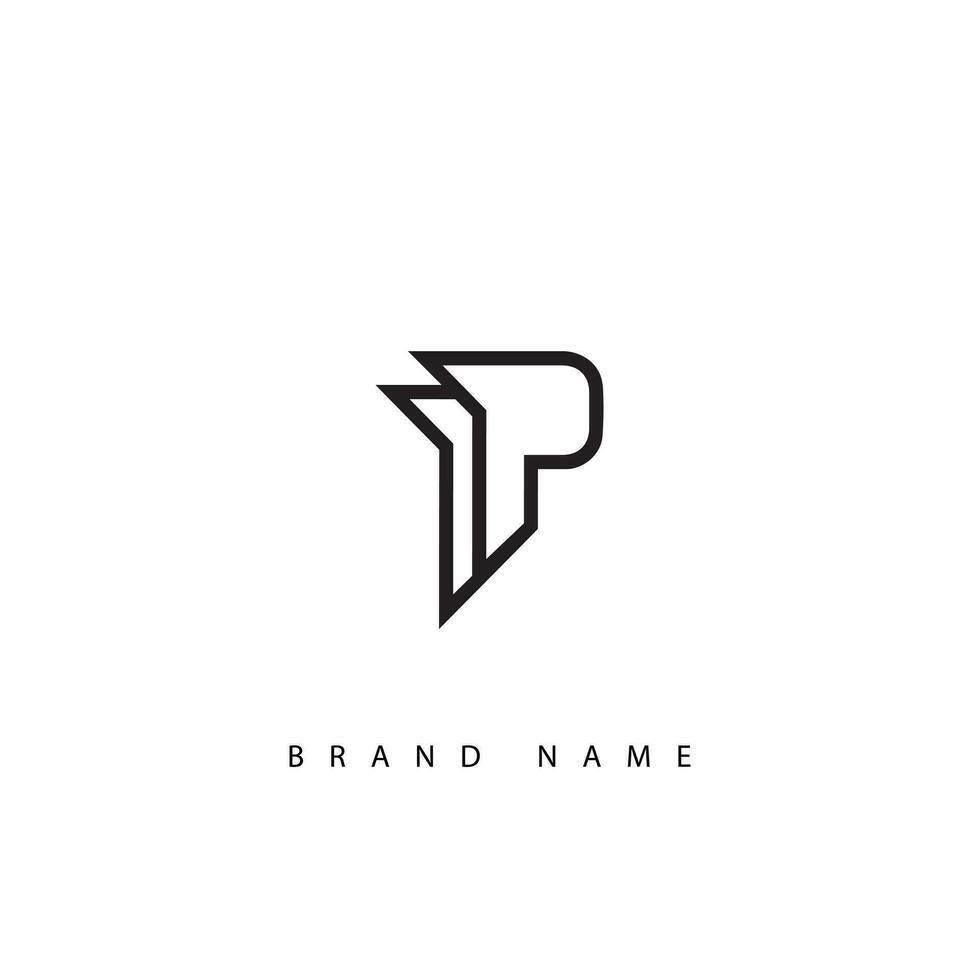 conjunto de letras de logotipo p design.conjunto de logotipos modernos plantilla de inspiración de monograma creativo .vector premium vector