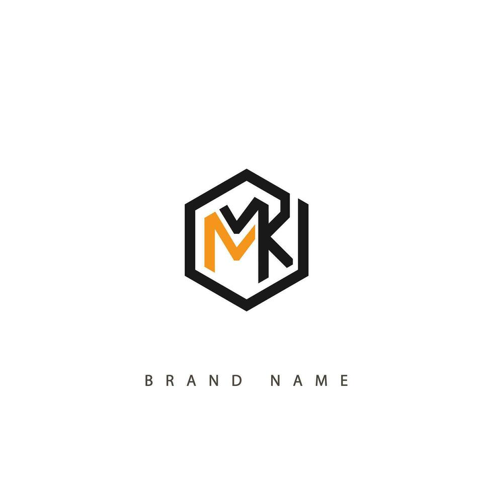 M, K, MK letter Logo Design Vector Template. Abstract Alphabet MK logo Illustration