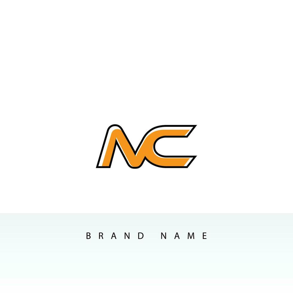 Initial Letter NC Logo Design Monogram Creative Modern Sign Symbol Icon vector