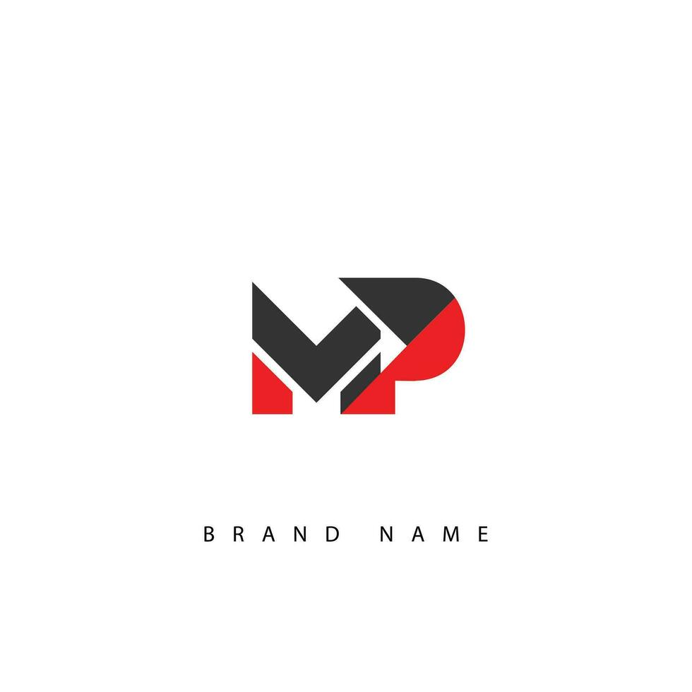 Alphabet letters Initials Monogram logo MP PM M P vector