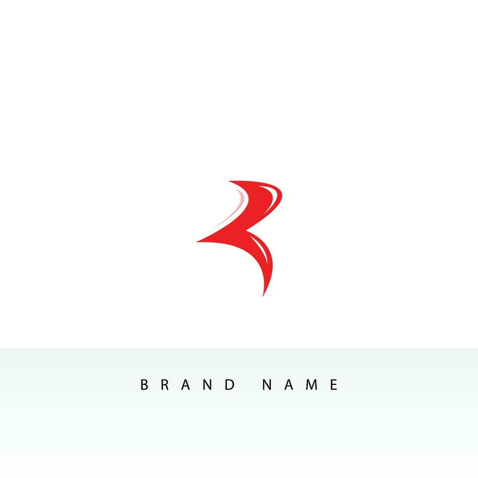 Letter R logo design vector illustration. Simple and elegant R initial logo for clothing or sport brand. Letter R outline logo template for a business or company. Minimal R icon symbol.