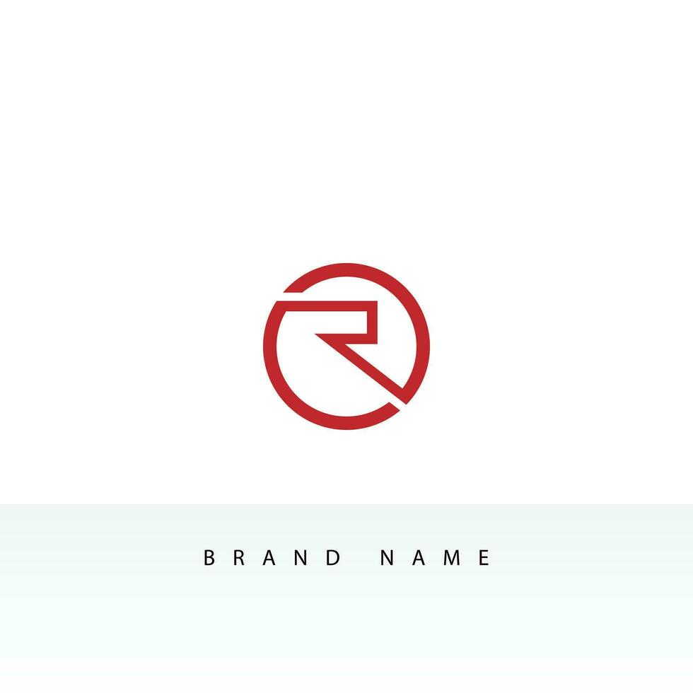 Letter R logo design vector illustration. Simple and elegant R initial logo for clothing or sport brand. Letter R outline logo template for a business or company. Minimal R icon symbol.