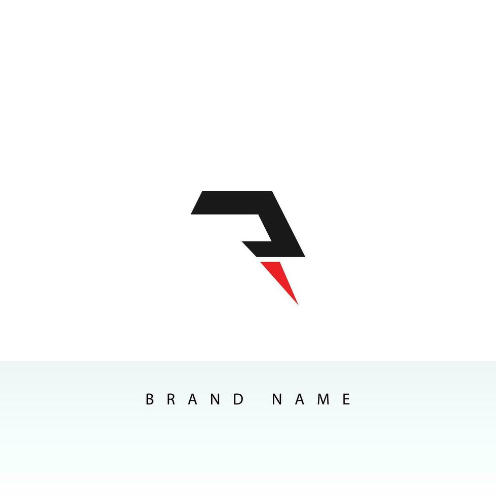 Letter R logo design vector illustration. Simple and elegant R initial logo for clothing or sport brand. Letter R outline logo template for a business or company. Minimal R icon symbol.