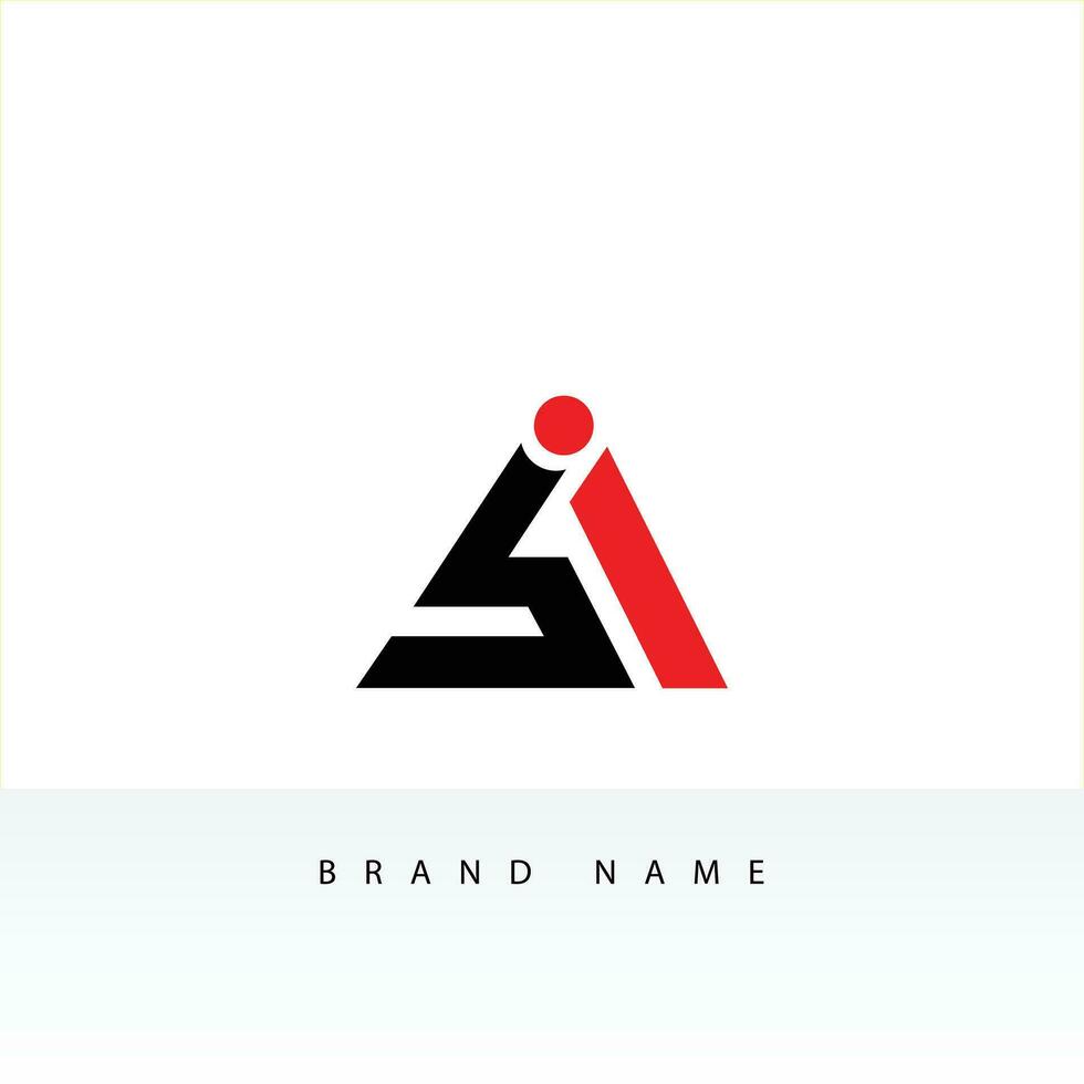 Alphabet letters Initials Monogram logo SI, SI INITIAL, SI letter vector