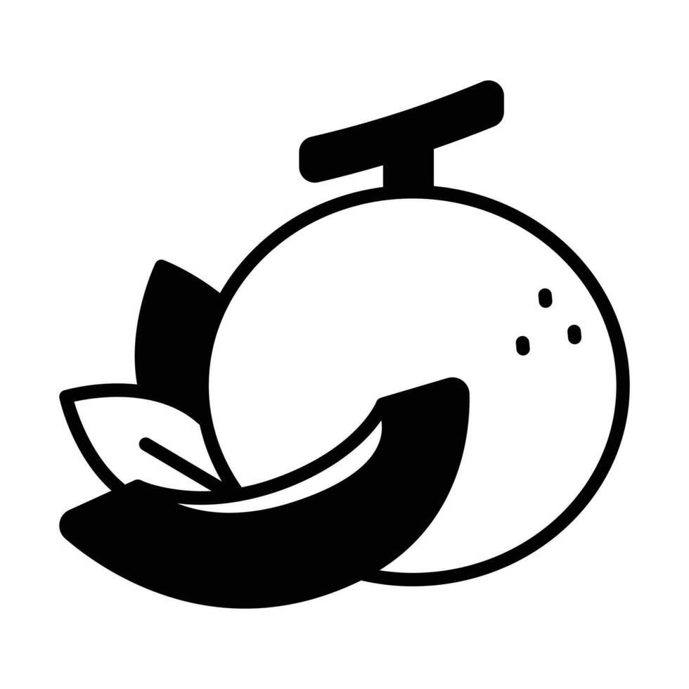 An amazing icon of melon in modern and trendy design style, ready to use vector