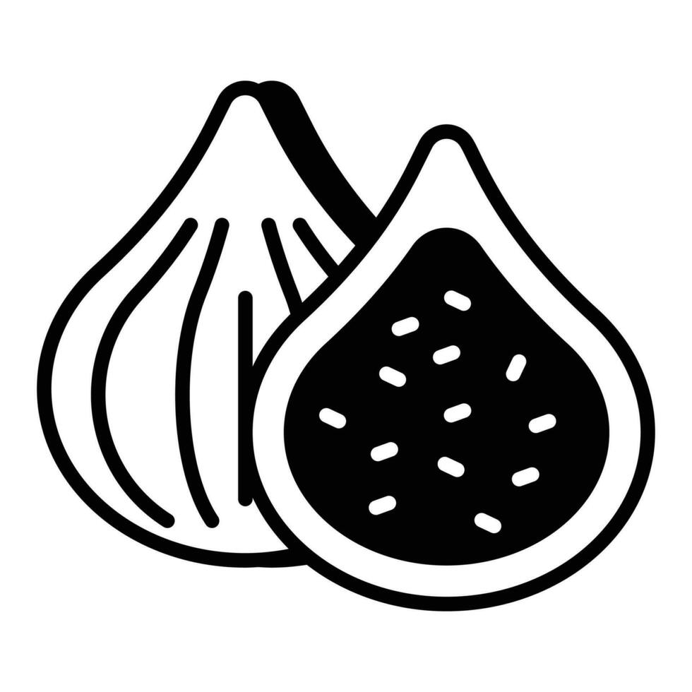 A customizable icon of figs in modern design style vector