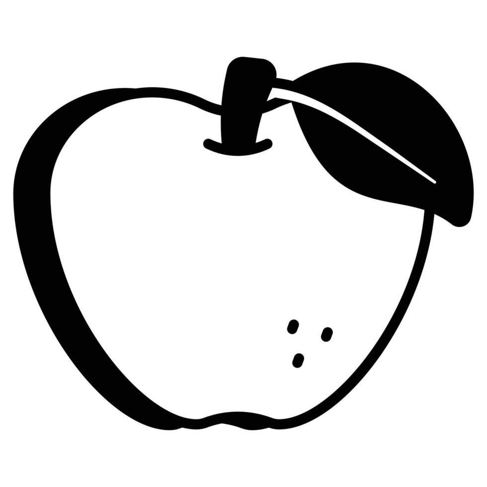 A customizable icon of green apple, ready to use vector