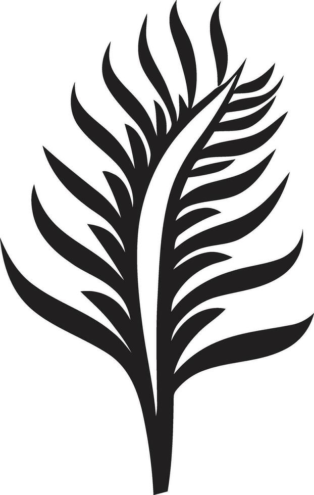 Tropical Garden Wonder Black Icon Exotic Petal Majesty Vector Black Design