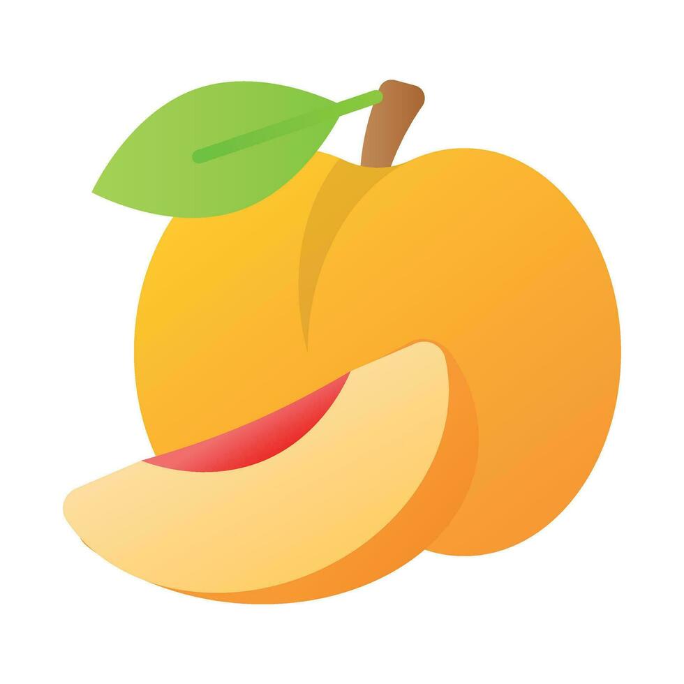 High quality icon of peach, delicious peach vector design, healthy food