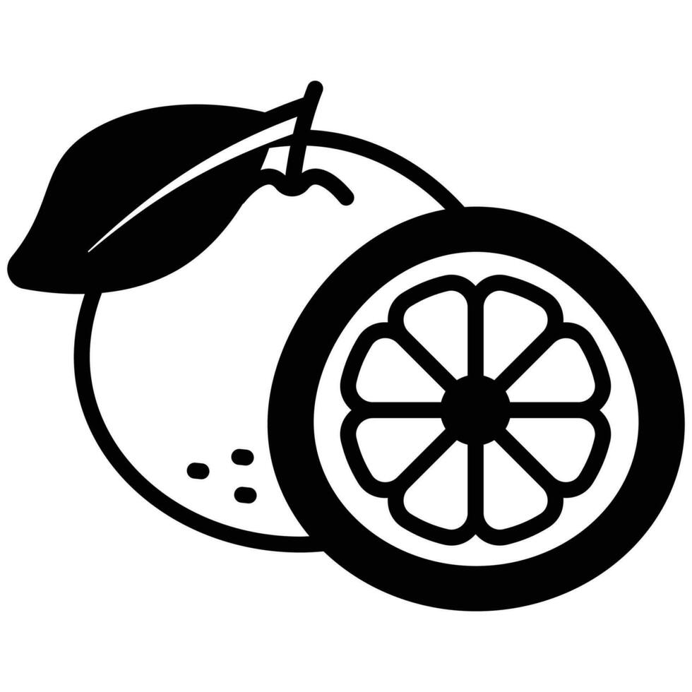 bien diseñado icono de pomelo en moderno estilo, mas saludable agrios Fruta vector