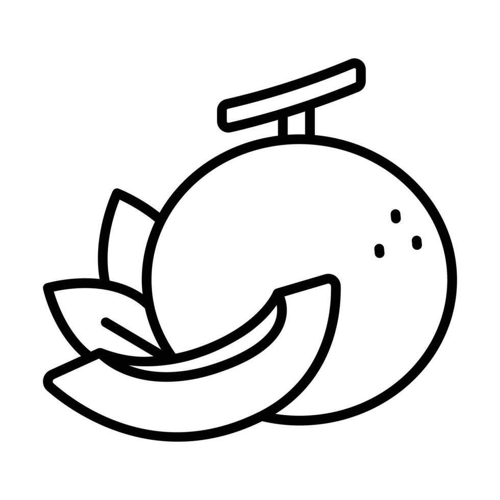 un increíble icono de melón en moderno y de moda diseño estilo, Listo a utilizar vector