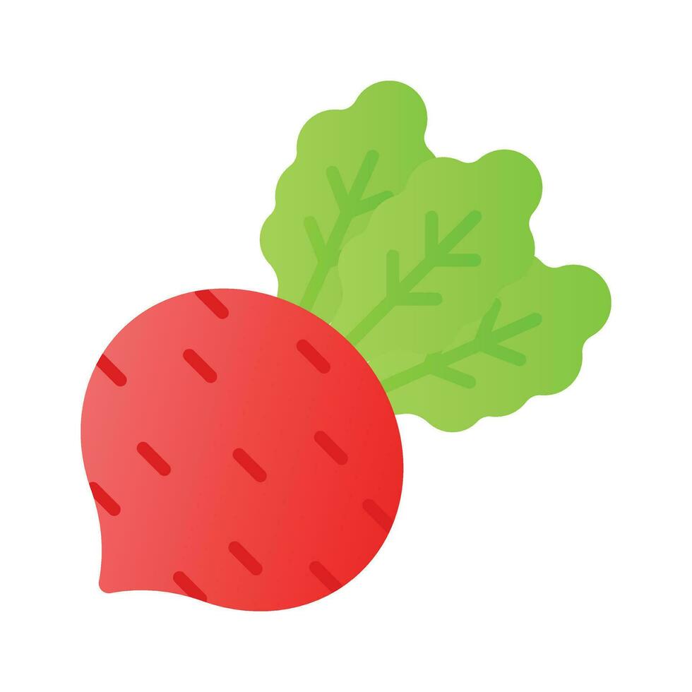 hermosamente diseñado icono de raíz de remolacha, sano raíz vegetal vector