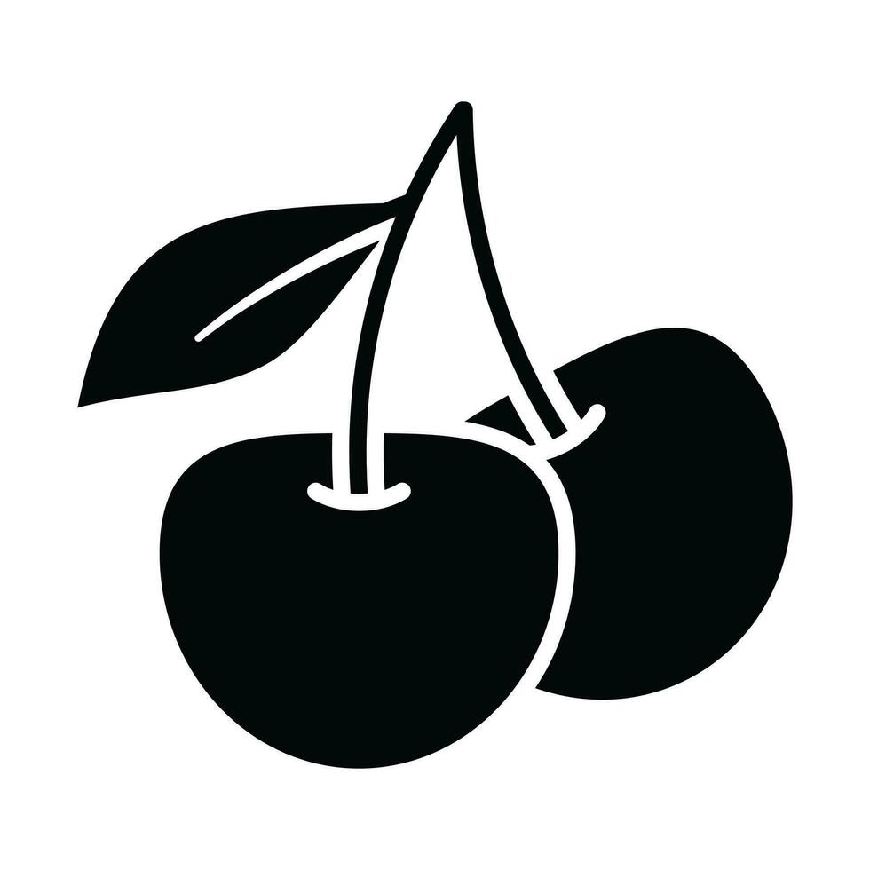 An amazing icon of wild cherries in modern design style, pair of cherries vector