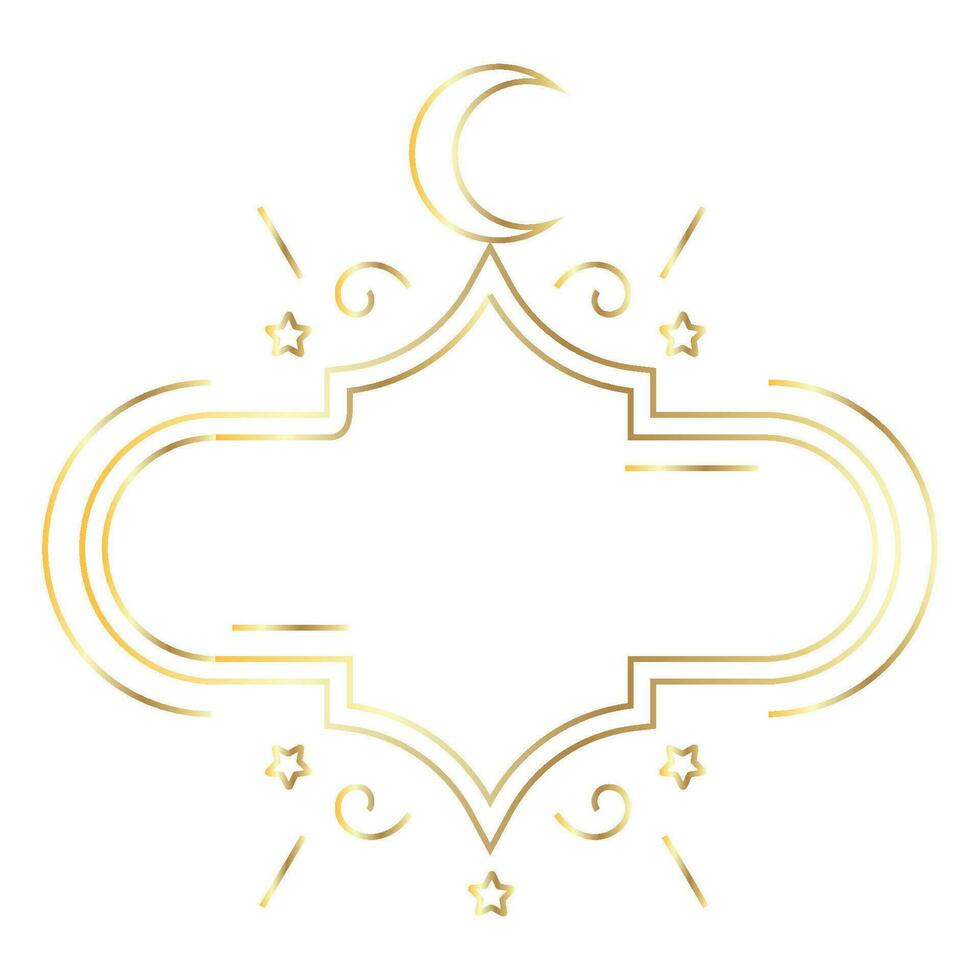 ramadan kareem golden line illustration vector