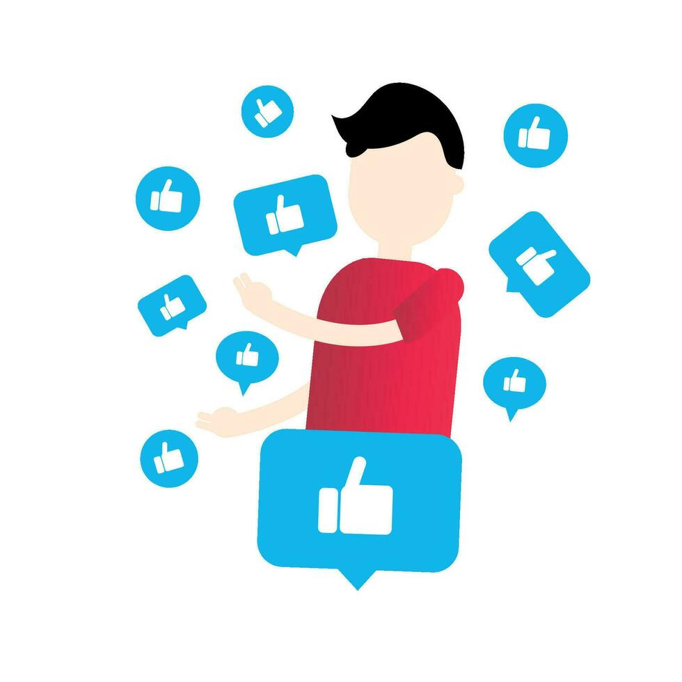 Social media and advertising illustration vector