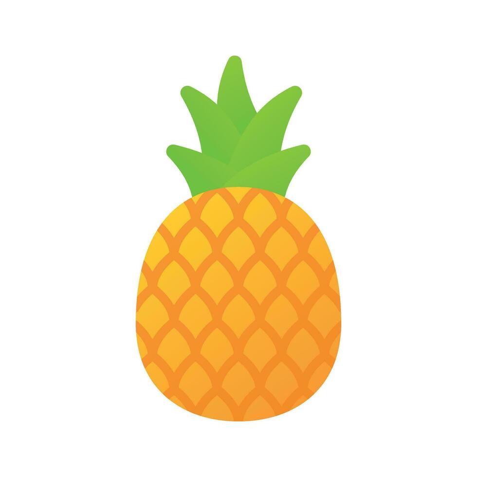 Trendy icon of pineapple, healthy fruit, natural food vector