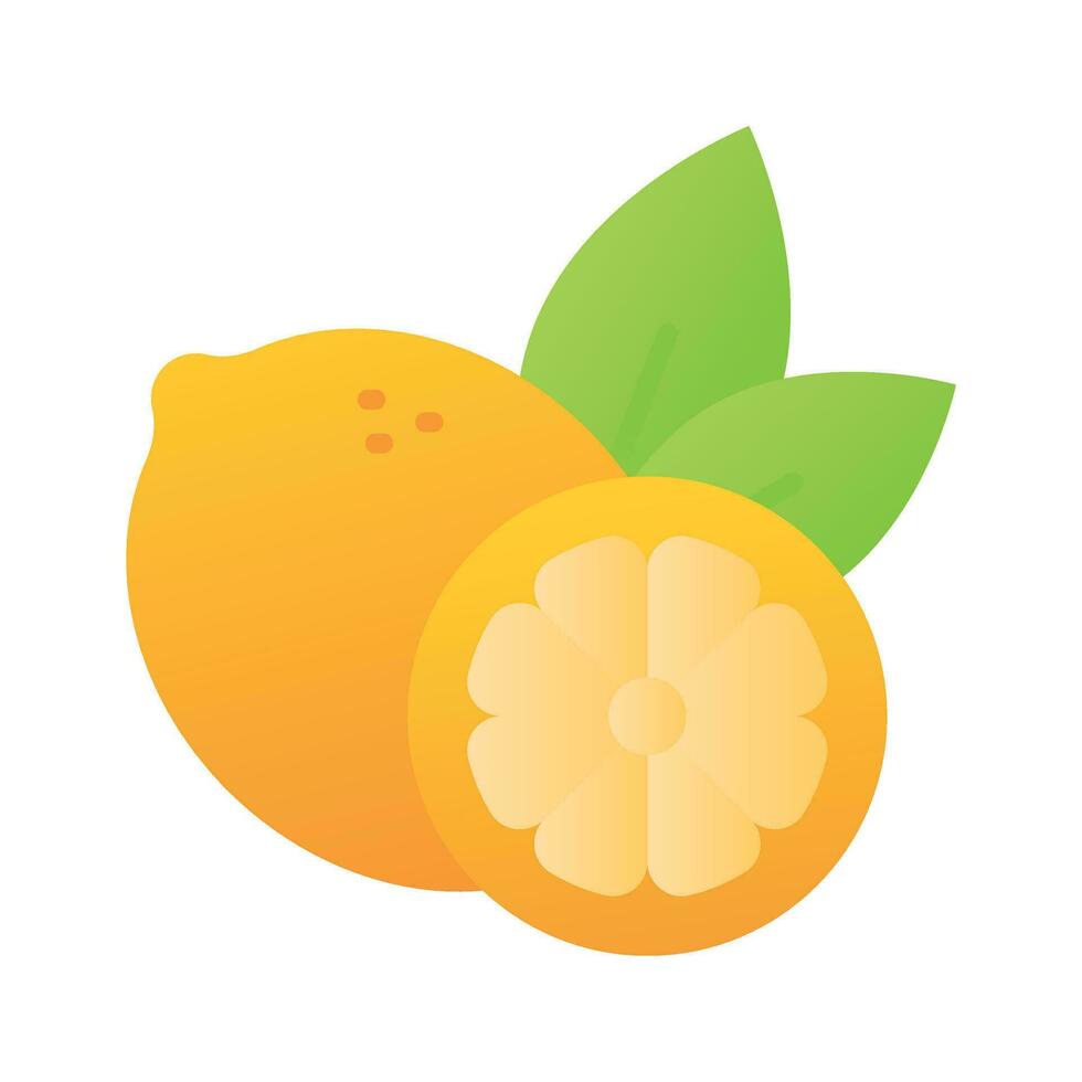 An icon of lemon in modern design style, trendy vector