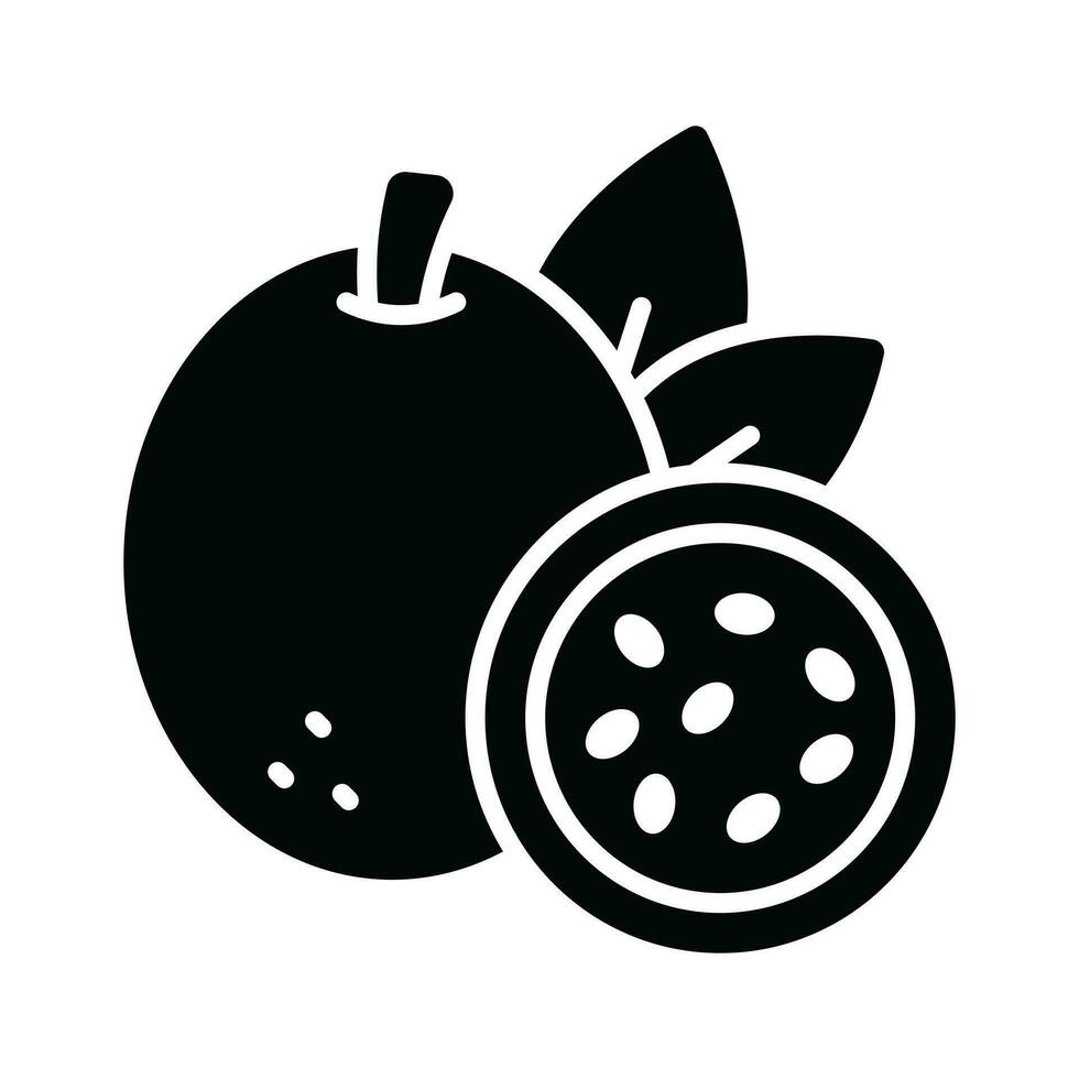 An amazing icon of passion fruit, healthy and organic food vector