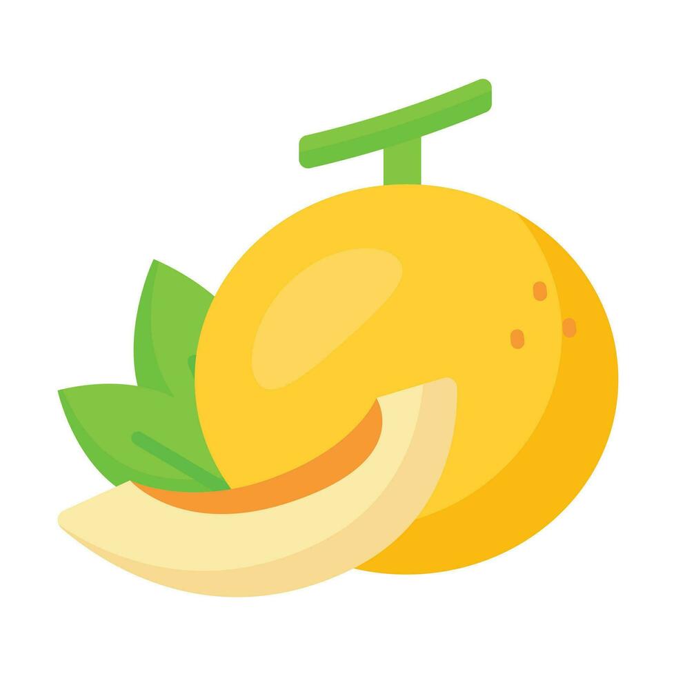 An amazing icon of melon in modern and trendy design style, ready to use vector