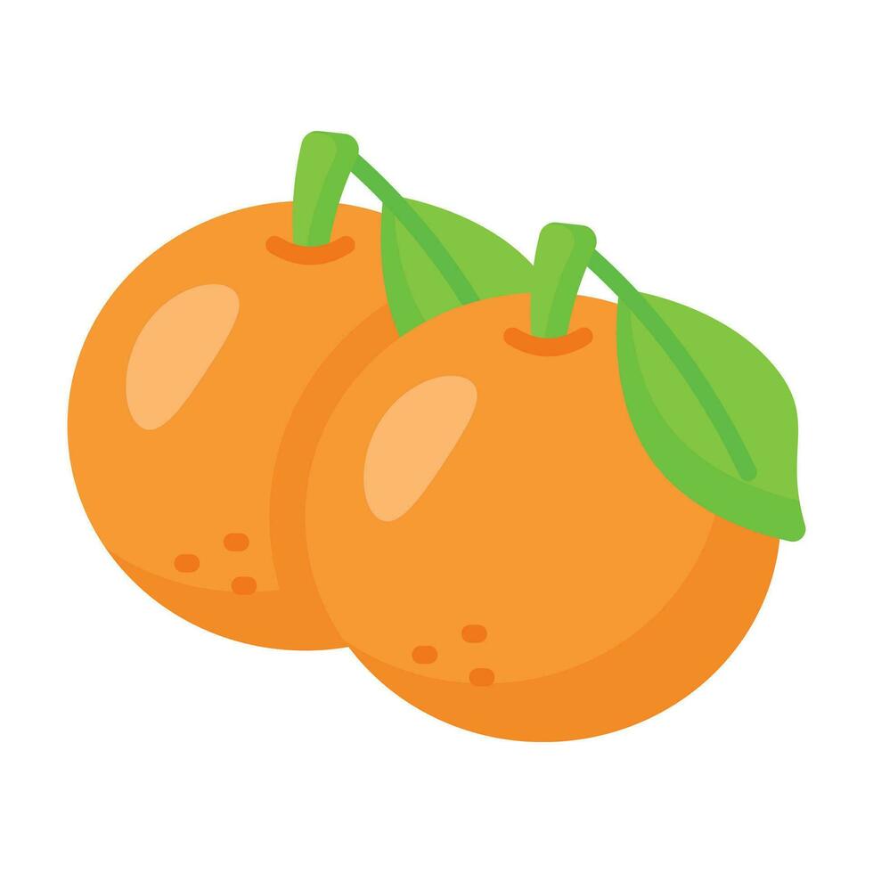 orgánico fruta, tener un Mira a esta hermosamente diseñado icono de naranjas vector