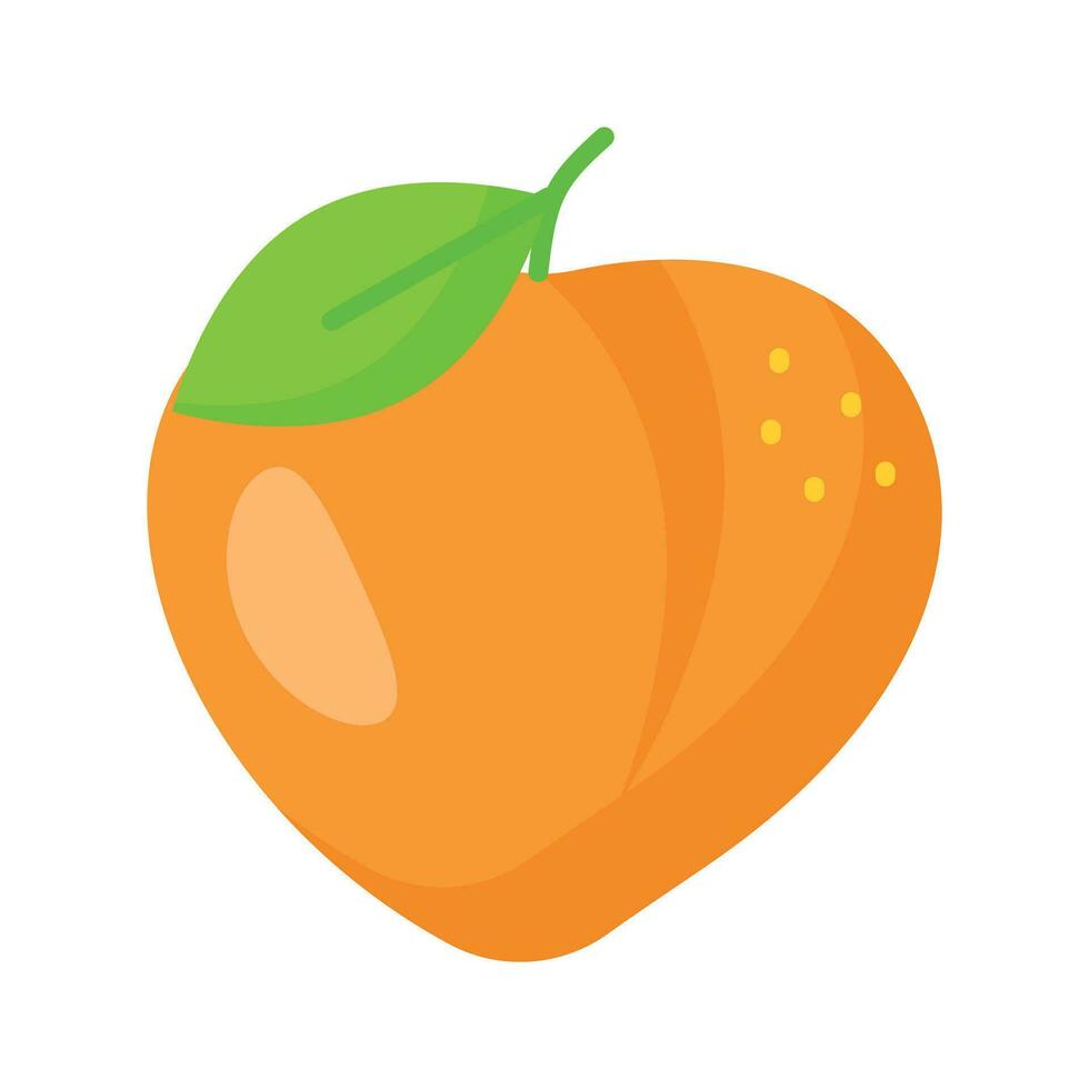High quality icon of peach, delicious peach vector design, healthy food