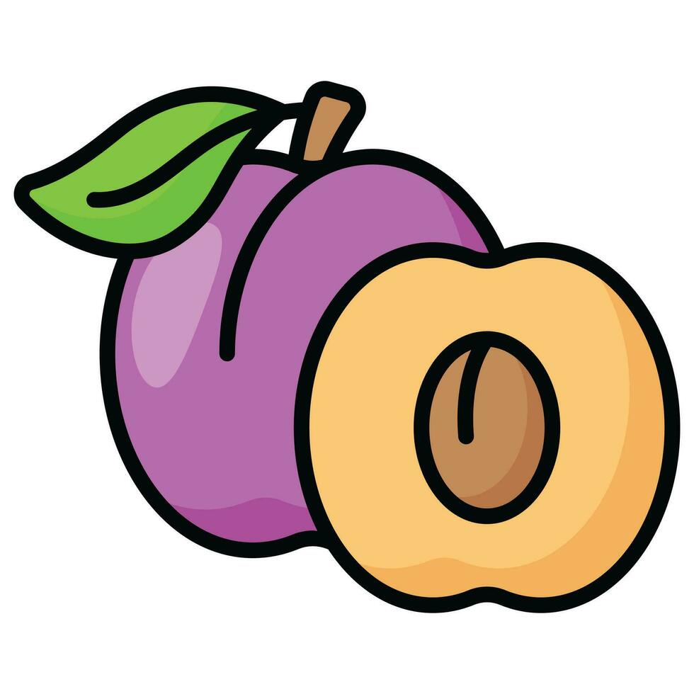 Visually appealing icon of plum in modern style, ready to use icon vector