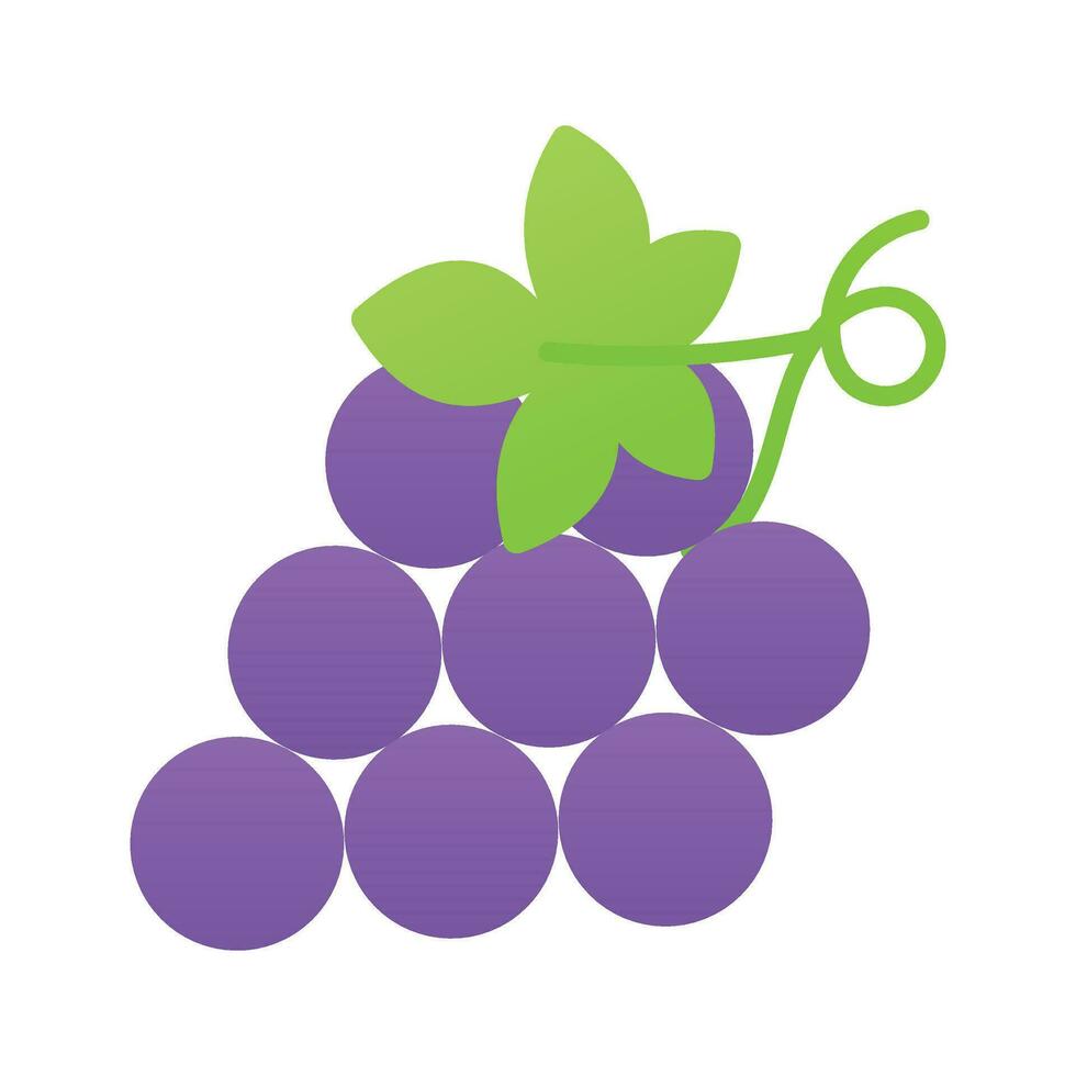 Bunch of sweet berries, icon of grapes, natural antioxidant fruit vector