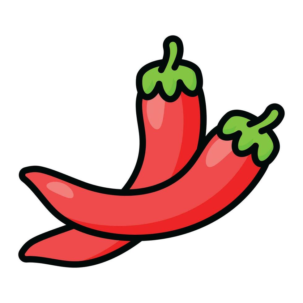 Chillies vector design, hot pepper icon design, ready to use