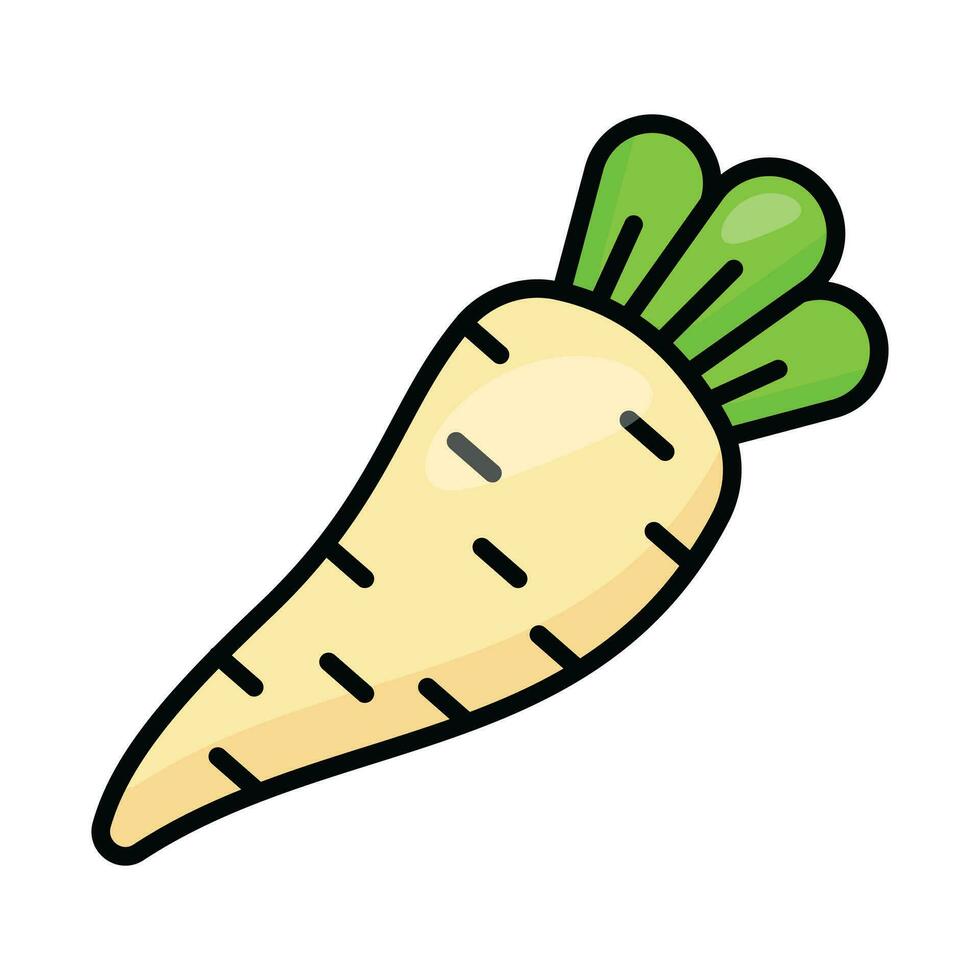 Boost your culinary creations with our Parsnip Icon. Earthy sweetness and versatile flavor for your projects vector