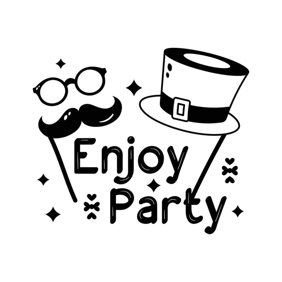 Grab this creatively crafted party celebration masks, party hat, glasses and mustache vector