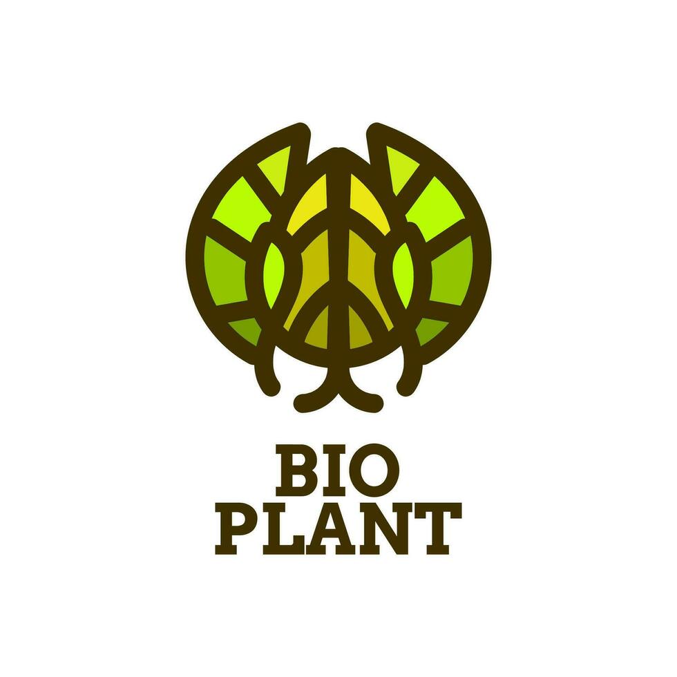 bio planta naturaleza logo concepto diseño ilustración vector