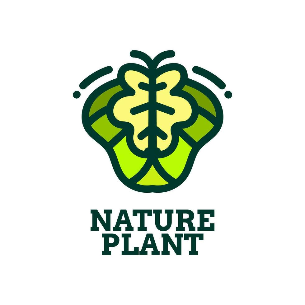 naturaleza planta naturaleza logo concepto diseño ilustración vector