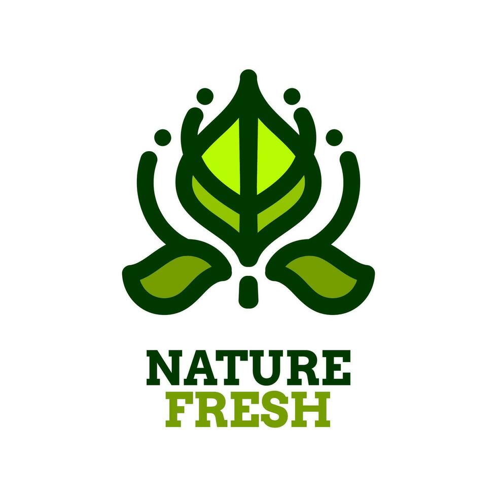fresh leaf nature logo concept design illustration vector