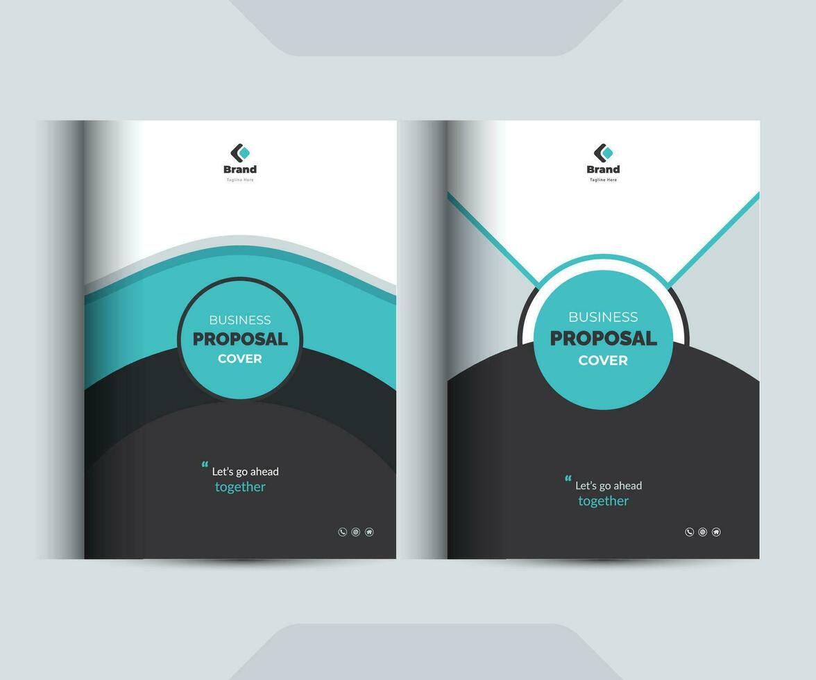 Corporate Business Proposal cover Design  Template Concepts Adept for Multipurpose Projects vector