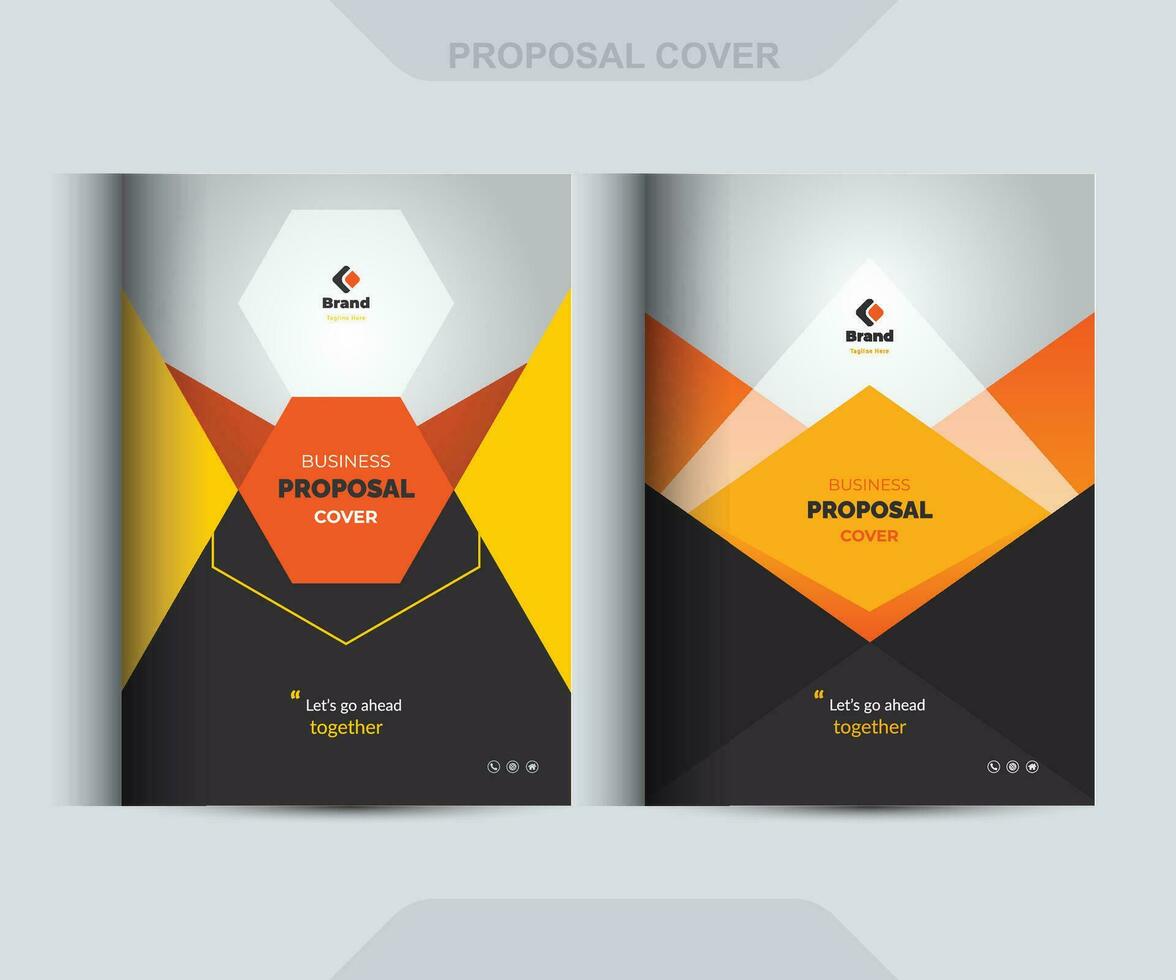 Corporate Business Proposal Cover Design Template Concepts vector