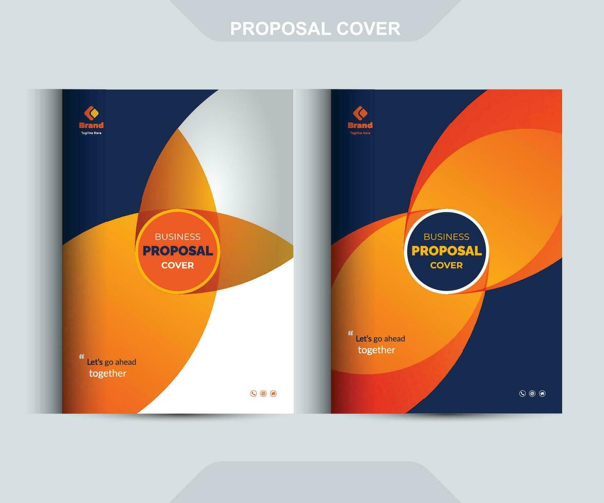 Corporate Business Proposal  Cover Design Template Adept for Multipurpose Projects vector