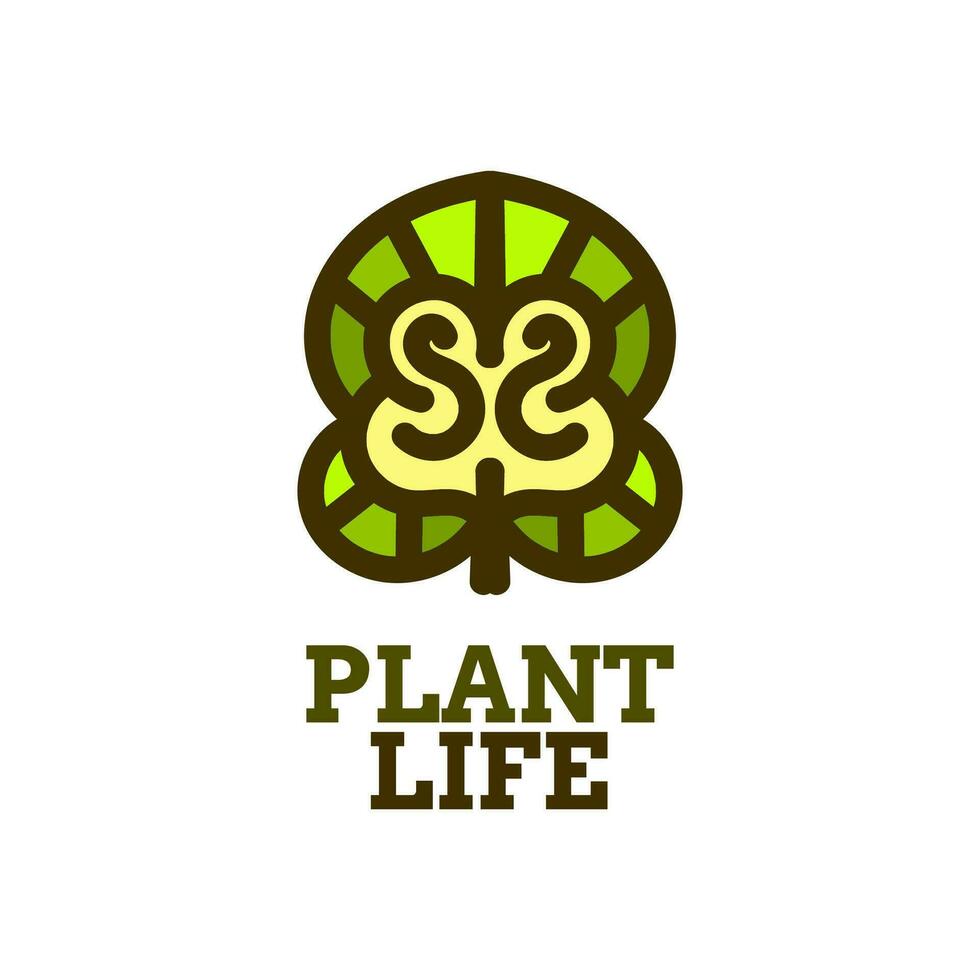 vida planta naturaleza logo concepto diseño ilustración vector