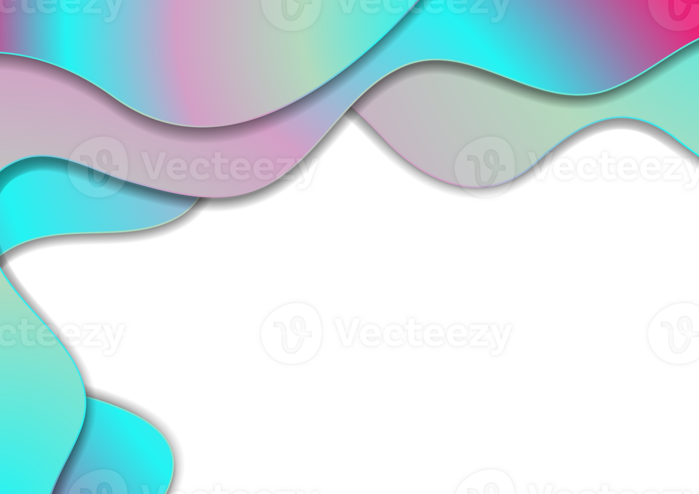 Abstract holographic soft gradient wavy background png