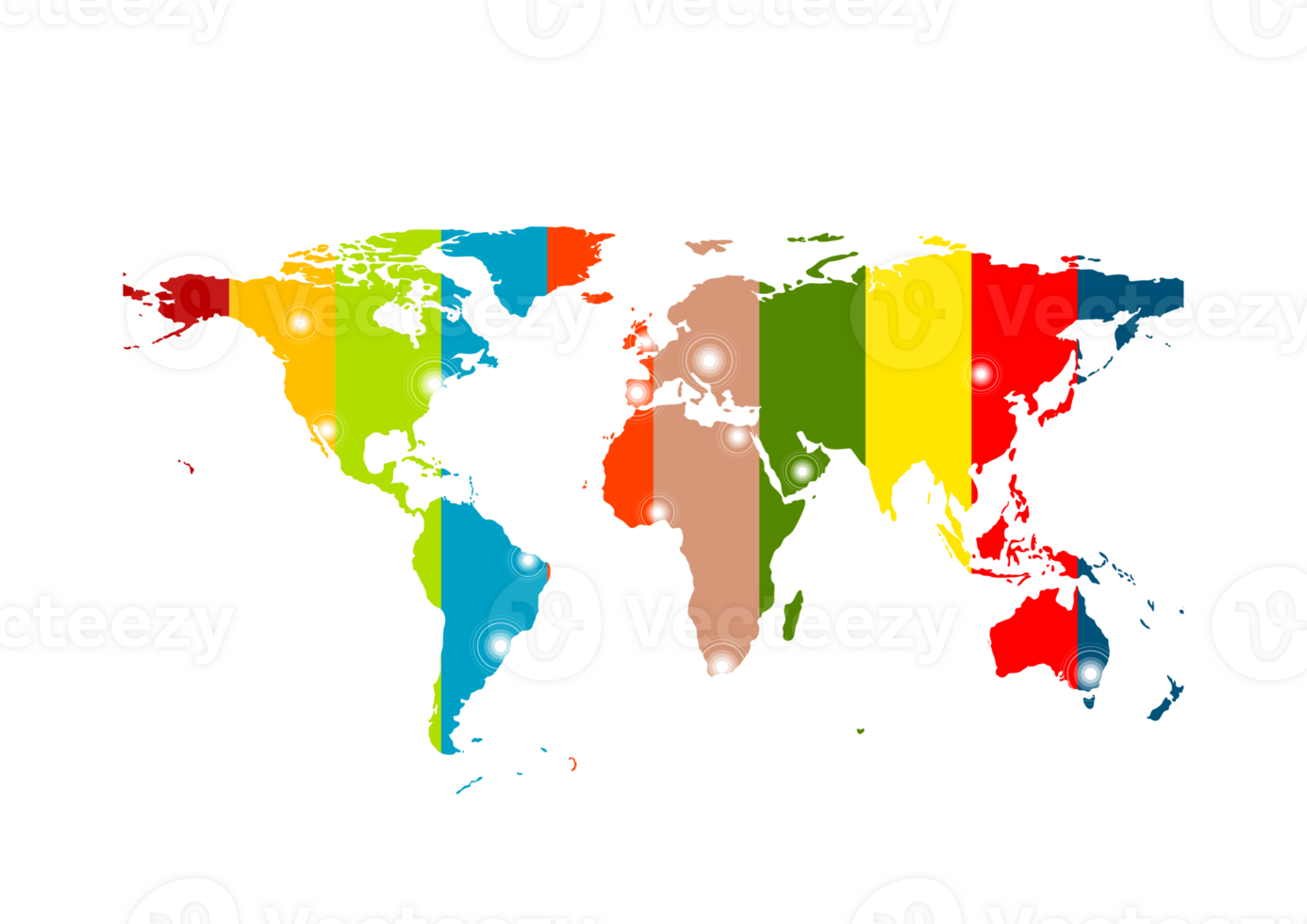 Abstract hi-tech background with colourful earth map png