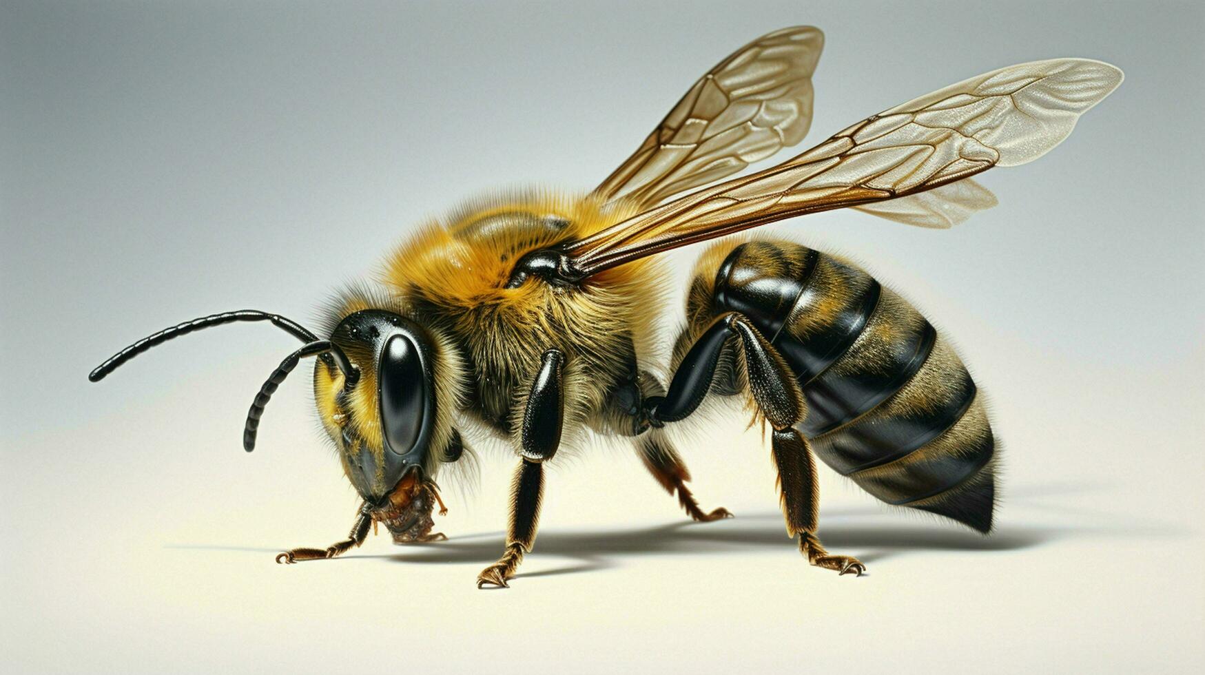 ai generado hiper realista ilustraciones de abeja foto