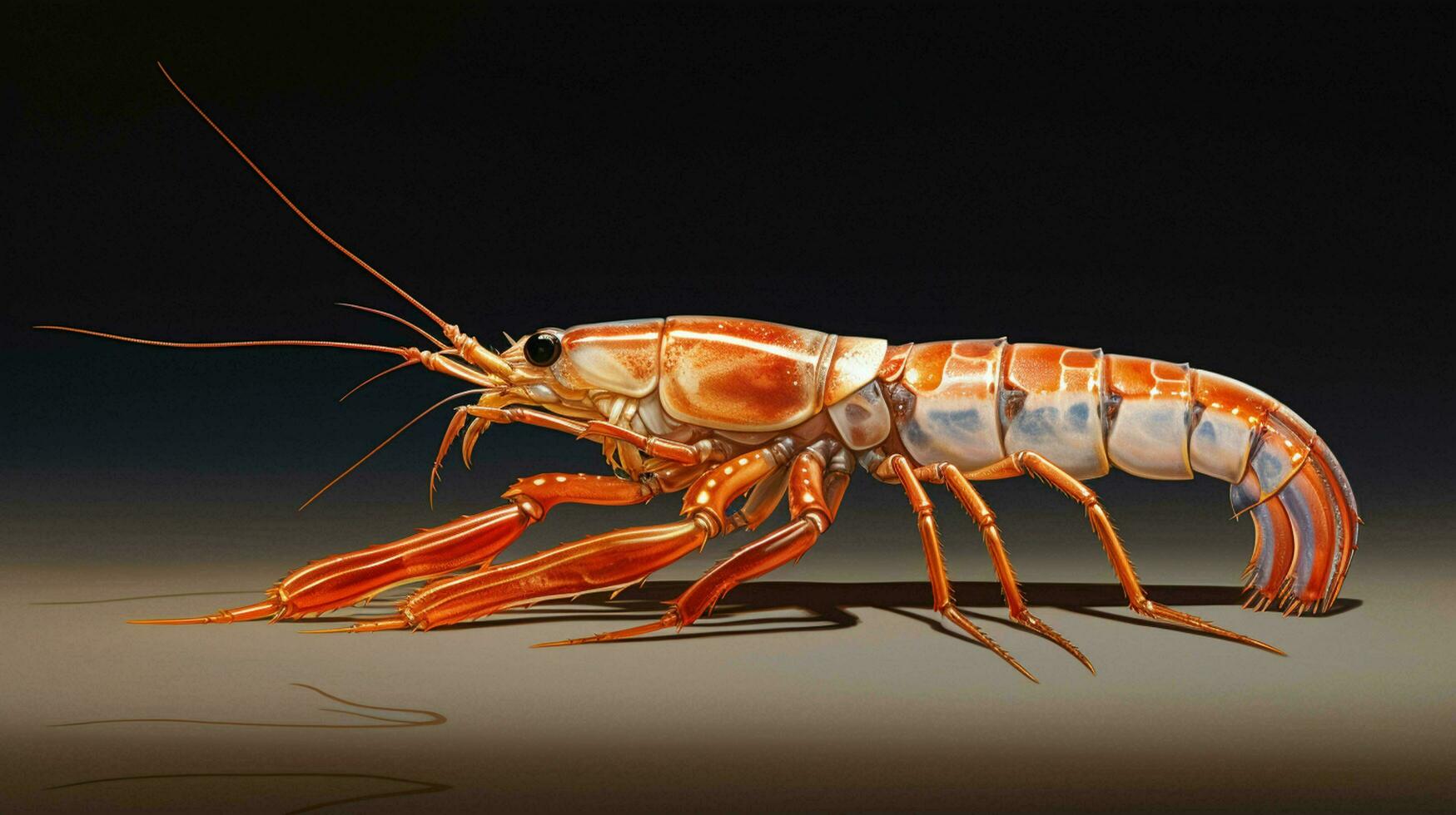 AI generated hyper realistic illustrations of Banded boxer shrimp photo