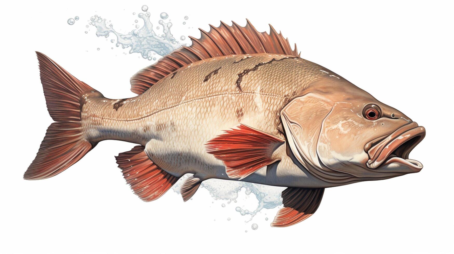 AI generated hyper realistic illustrations of Blacktip grouper photo