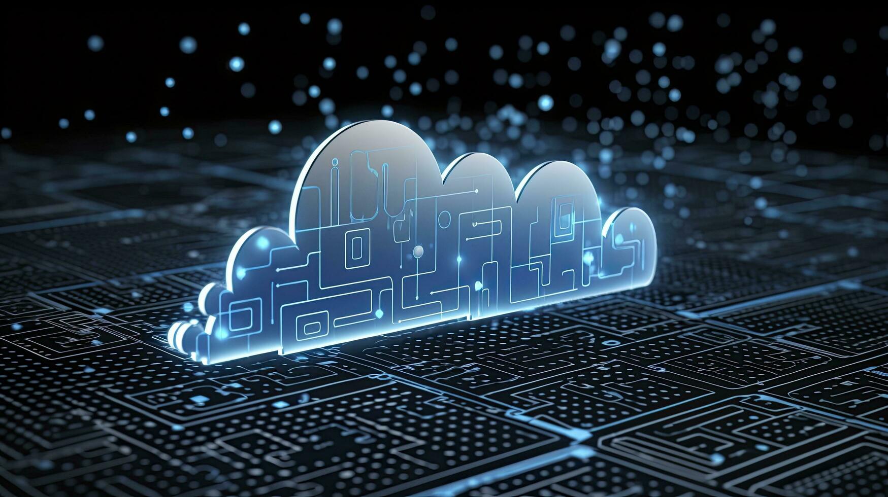 ai generado resumen nube informática tecnología concepto. generativo ai. foto